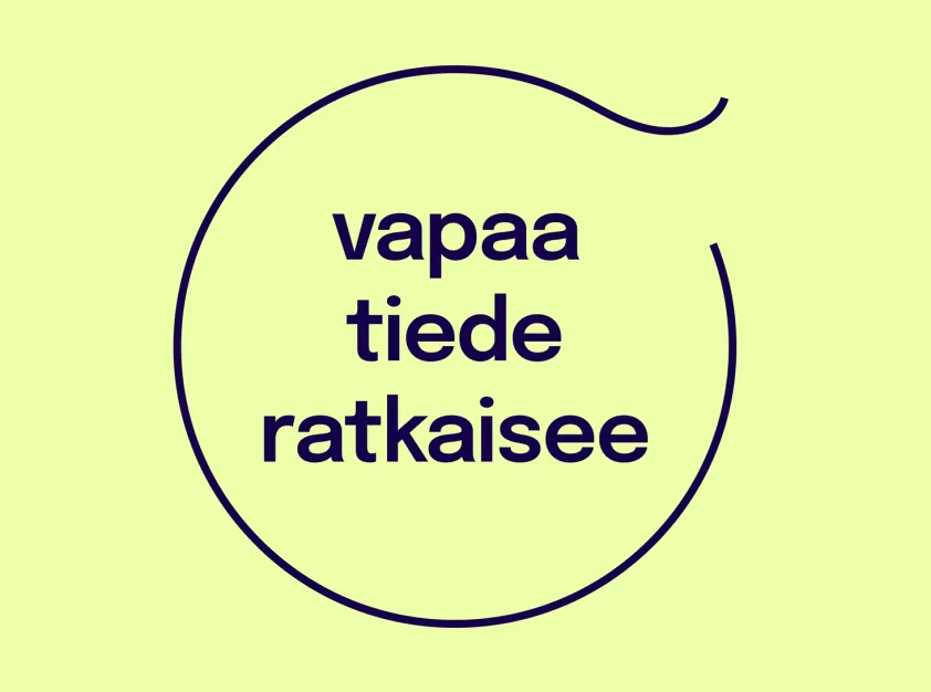 Vapaa tiede ratkaisee -grafiikka.