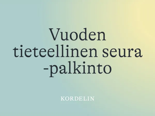 Vuoden tieteellinen seura -palkinto.