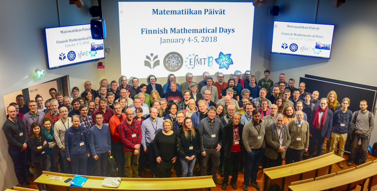 Matematiikan päivien osallistujia vuonna 2018.