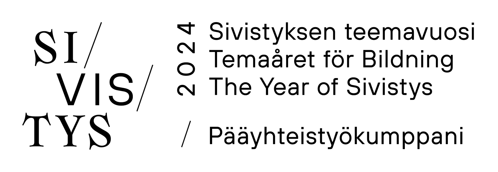 Kuvassa on Sivistyksen teemavuoden pääkumppani -logo ja teksti sivistyksen teemavuosi ja pääkumppani